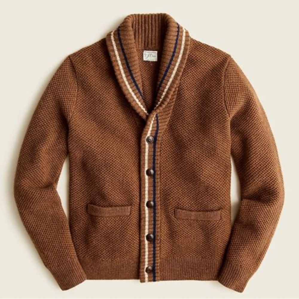 J Crew Rugged Merino Shawl Cardigan NWT Sz Medium